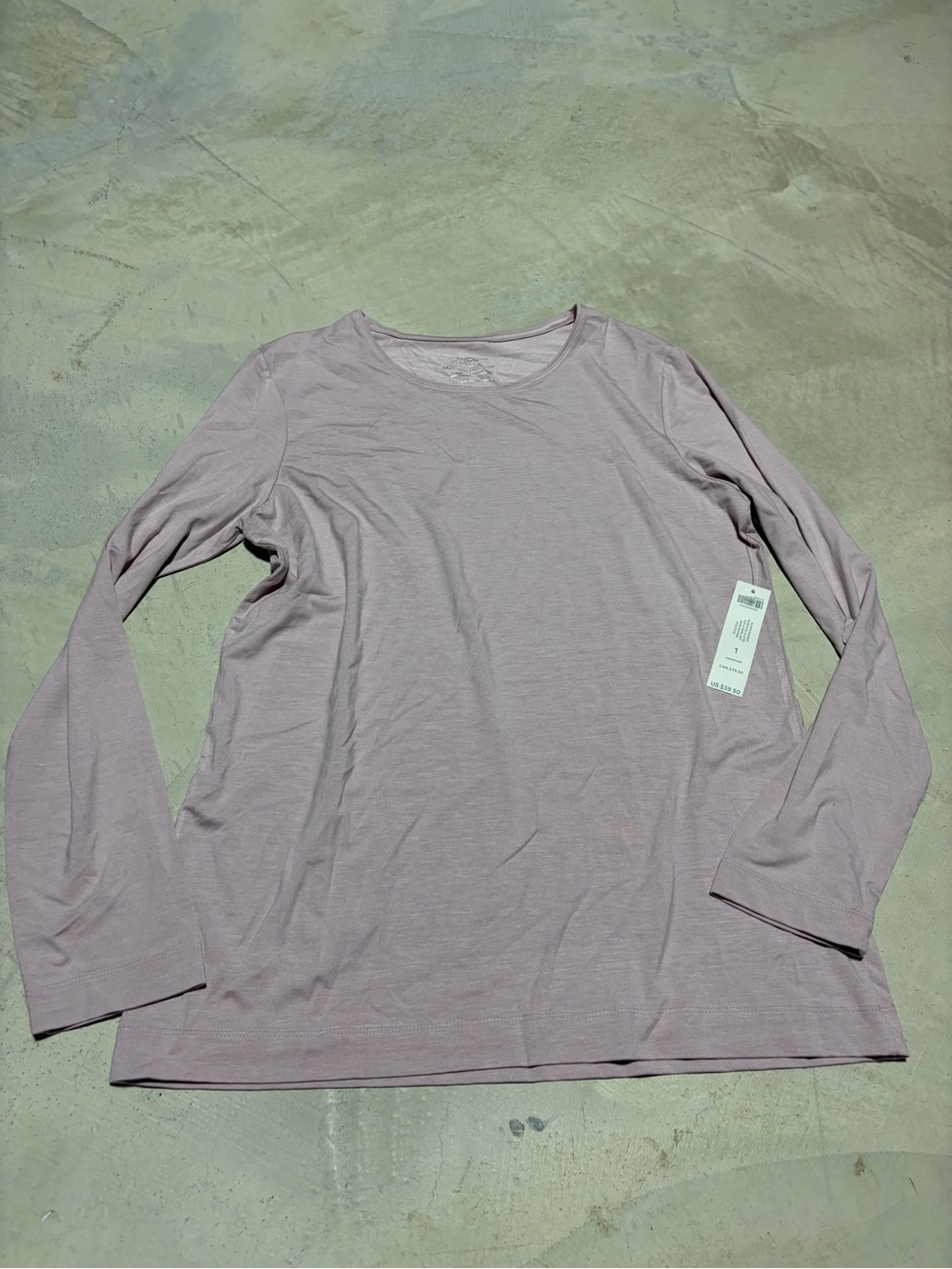Chico’s NWT essential long sleeve layer top Venetian pink medium MSRP$40